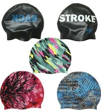 Speedo Swim Cap Unisex Adult Silicone Competition Graphic Print Swimming Cap