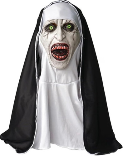 Scary nun mask halloween - nun,