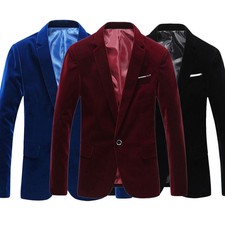 Mens Jacket Coat Fit Velvet