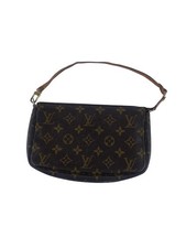 Louis Vuitton Pochette Accessoires Monogram Canvas Brown Canvas Bag Authentic