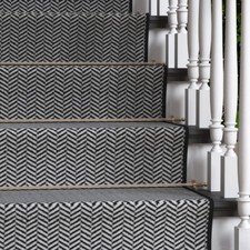 Stair Carpet Black Gey Long