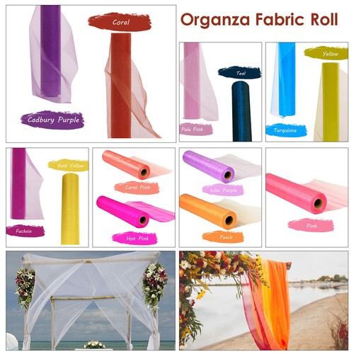 Metres organza fabric roll - 25,