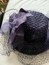 Small Dark Purple Fascinator