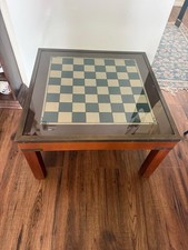 Wooden Coffee Table with Glass