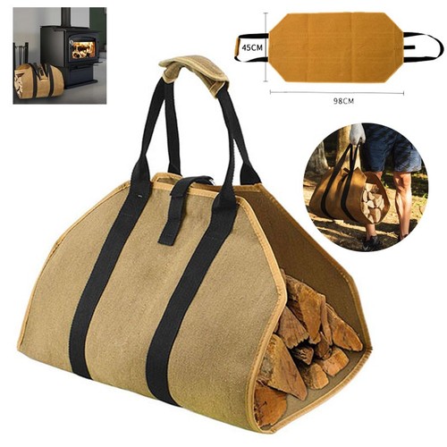 Firewood carrier bag canvas - firewood,