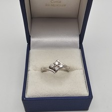 Solid 18ct White Gold Diamond