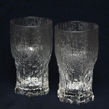 Vintage 1970s Iittala Aslak Glasses Set of 2 Tapio Wirkkala Design Finland MCM