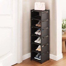 6/7/8 Tier Vertical Shoe Rack Tall Storage Shoe Shelf Footwear Stand Organiser