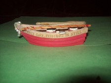FISHING BOAT -SHELF-TABLE DECOR -THE WORST DAY FISHING IS STILL BETTER THAN....