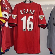 Manchester United 2000/01/02 Umbro Home Football Shirt Roy Keane 16 Mens Large