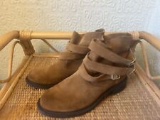 Mango Tan Suede Leather Ankle