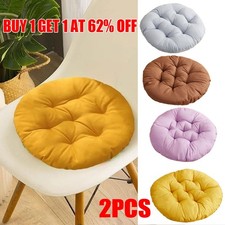 Solid Round Chair Seat Pad Cushions Indoor Outdoor Dining Garden Patio Pillow UK