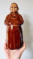 VINTAGE mid-century CERAMIC CORTENDORF MONK DECANTER WITH CORK STOPPER mcm
