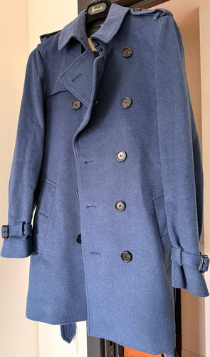 Burberry men blue trench - burberry, men's