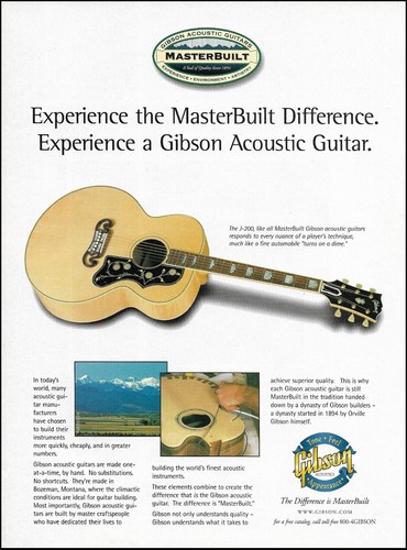 Gibson 200 masterbuilt - gibson, j-200