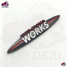 MINI JCW John Cooper Works Emblem Badge Logo BLACK Trunk 87mm Clubman S