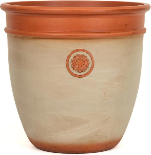 Large fawn garden plant pot - garden,