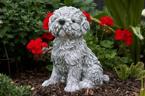Stone figure dog shih - stone,