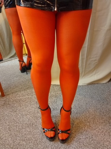 Orange caco tights opaque 60d - caco,