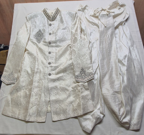Men ivory embroidered - men's,