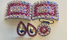 Irish Dance Heavy Shoe Buckles Earrings & Number clip gift set