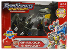 Transformers Energon Powerlinx Grimlock&Swoop Dinobot Action Figure Set NEW 2004