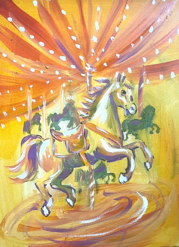 Original carousel horse - carousel,