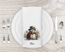 Vintage style snowman napkins