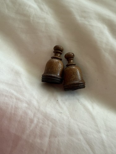 Treen tiny candle - tiny, snuffers