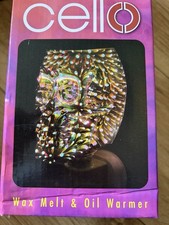 Cello Skull Electric Wax Melt Burner Plug-in - Fragrance Warmer Indoor Lamp LED 