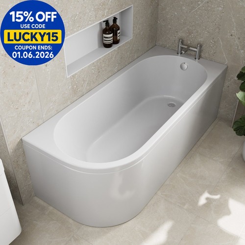 Shaped shower bath right - shaped,