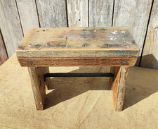 Vintage wooden primitive step