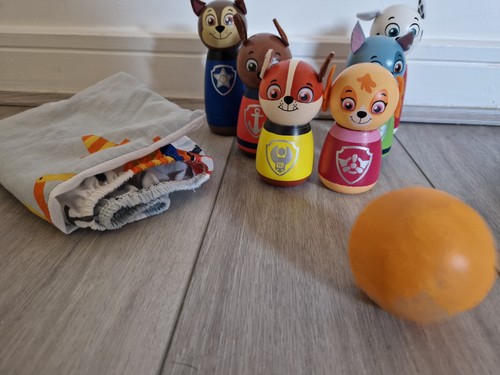 Paw patrol wooden skittles set - patrol,