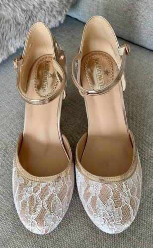 Joe browns lace - metallic, rose