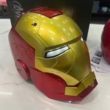 Iron Man MK5 Gold Helmet | Electric Opening & Closing Mask | LED Lights NEW