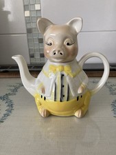 Vintage Tony Wood Pig Teapot