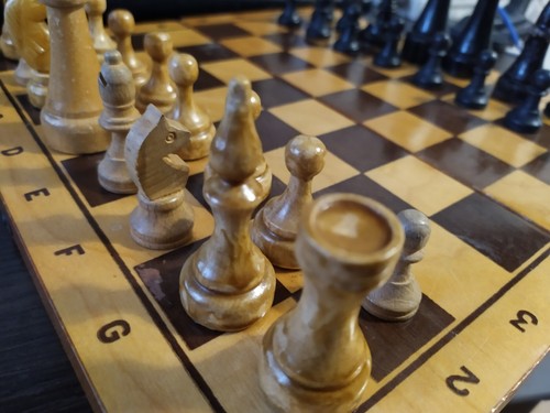 Wooden chess vintage soviet - chess,
