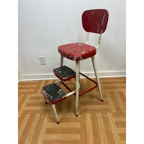 Vintage metal step - metal, stool