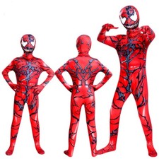 Venom Carnage Spiderman Boy Halloween Party Fancy Dress Cosplay Costume Jumpsuit