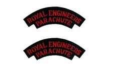 WW2 British Army Royal Engineers Parachute Shoulder Titles Badges Patches