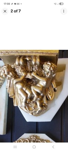 Vintage putti cherub gold - vintage,