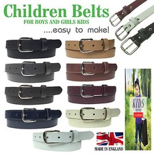 CHILDREN KIDS LEATHER BELT NEW SCHOOL UNIFORM 25MM LEATHER BELT UK MADE B520