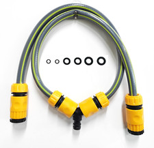 Outdoor Hot & Cold Water Mixer Hose Set | Dog Shower Car Wash Tap Connector Kit