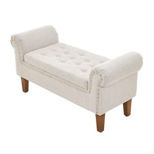 Linen Upholstered Bench Bed