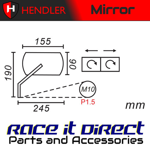 Mirror for bmw - mirror, f800gs