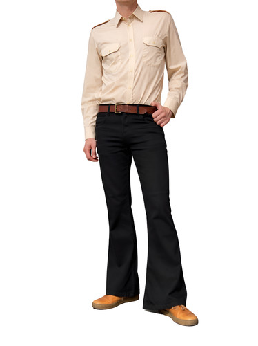 Mens retro flares black - retro,