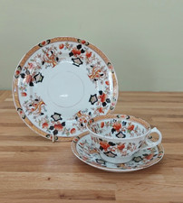 Antique Melba China Oriental-style Tea Cup, Saucer & Side Plate c1921