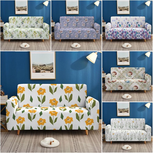 Flower leaves sofa cover - flower,