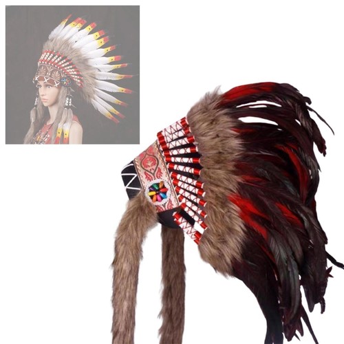 Feather headdress hair band - headdress,