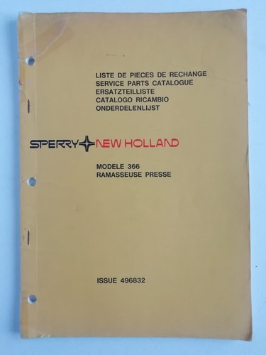 New holland model 366 - model, baler